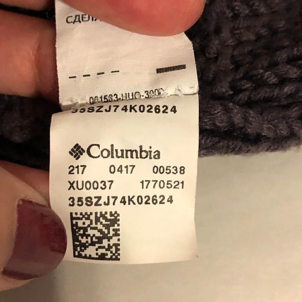 COLUMBIA Beanie Hat Women's Unisex Size O/S Purple Plum Ribbed Design